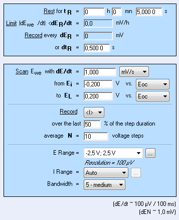 LP Settings window.