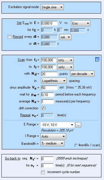 PEIS Settings.