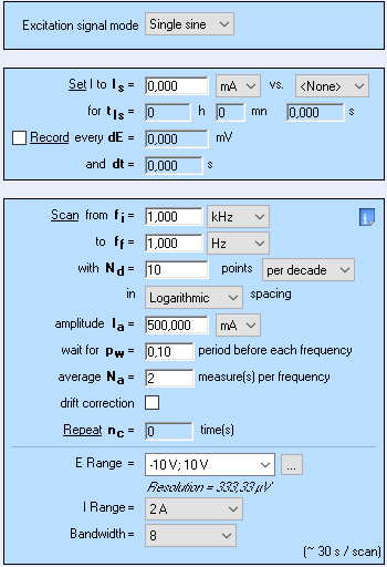 Figure 5: GEIS settings.