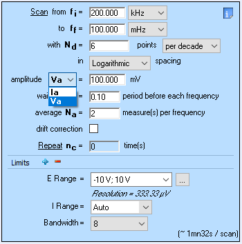 How to set a GEIS experiment with a potential input amplitude, also called GEIS-AA.