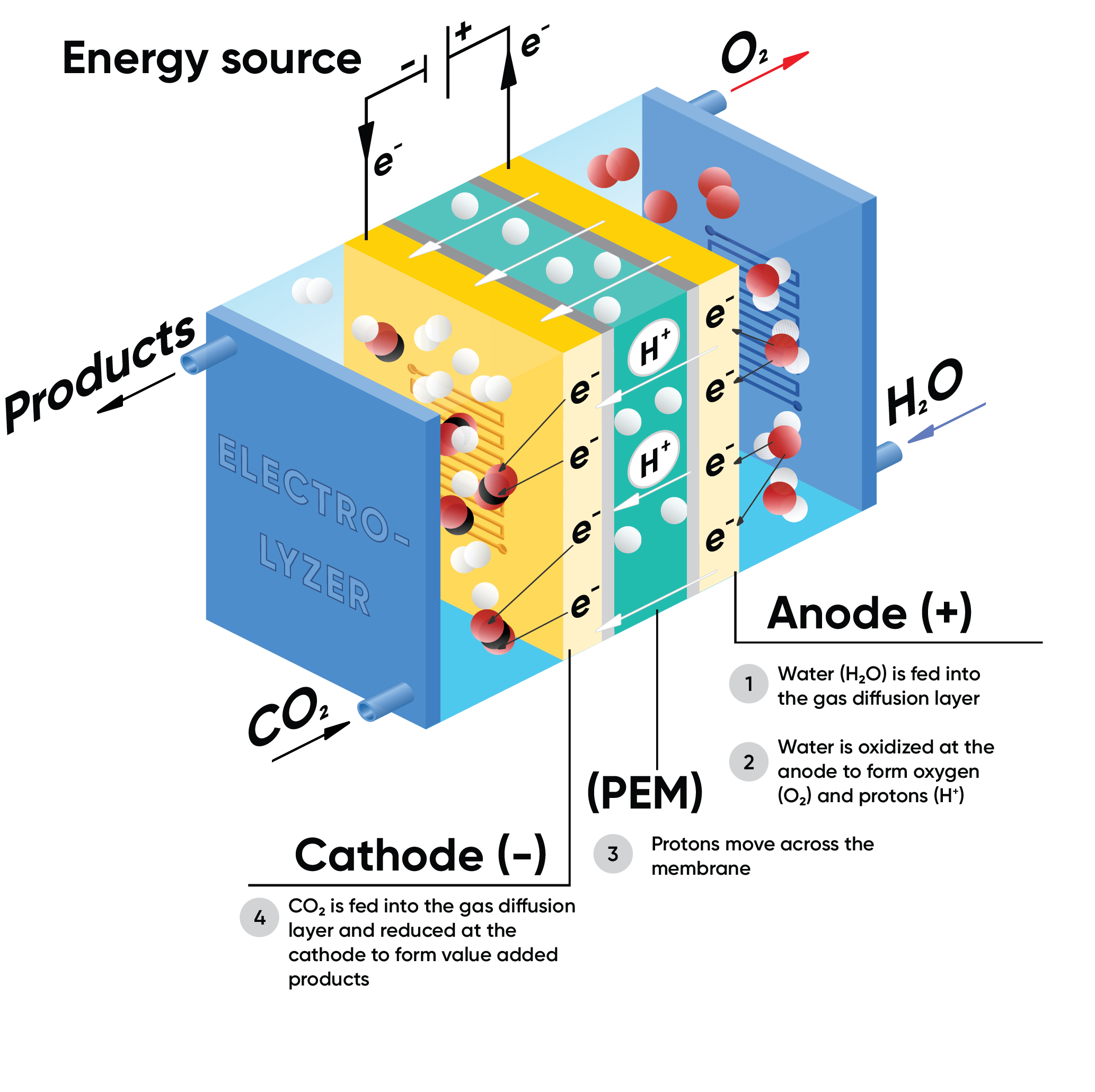 scheme of CO2 electrolyzer